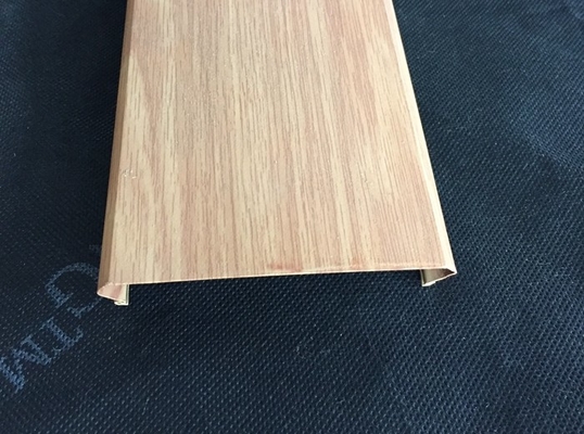 C-Shaped Width 100mm پانل های آلومینیومی تجاری چوب برای سالن خرید