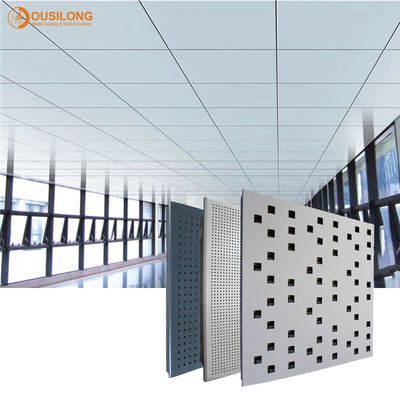 مصالح تزئینی ساختمان آکوستیک پانل سقف دیوار فلزی آلومینیوم آلومینیوم سوراخ دار