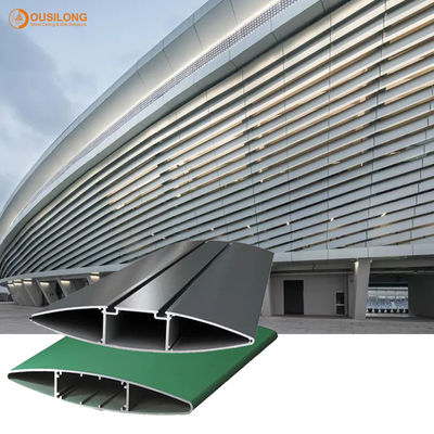 نمای ساختمان پروفیل آلومینیومی پرده های پوشش PVDF تزئینی نمای بیرونی آلومینیومی سیستم سایه بان برای دیوار