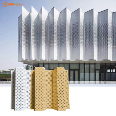پانل های دیواری آلومینیومی راه راه مقاوم در برابر آب و هوا کاشی های فلزی معماری برای ساختمان های تجاری