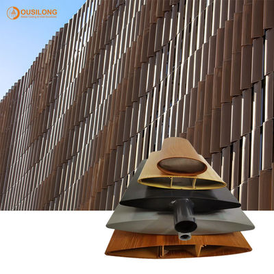 ساختمان تجاری لوور آلومینیومی سایه آفتاب فلزی برای روکش دیوارهای خارجی