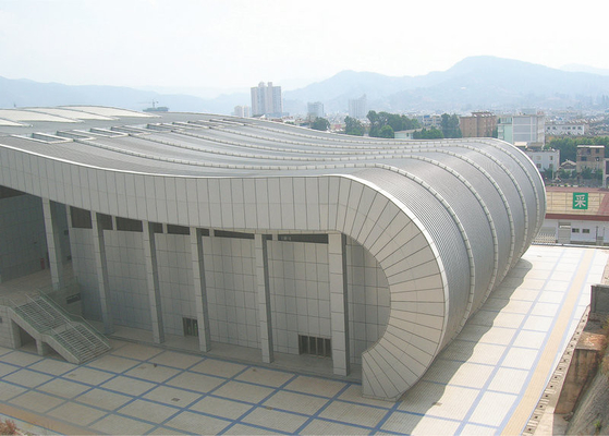 نمای ساختمان پروفیل آلومینیومی پرده های پوشش PVDF تزئینی نمای بیرونی آلومینیومی سیستم سایه بان برای دیوار