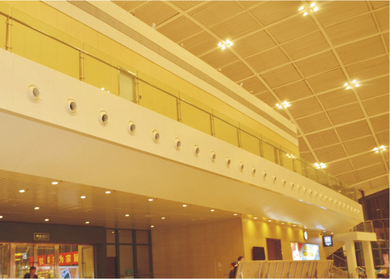 دکور داخلی آلومینیوم کاشی سقف آکوستیک با پوشش پودر الکترواستاتیک