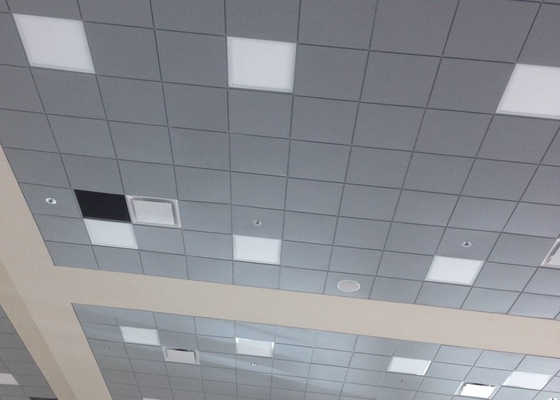 فولاد گالوانیزه خاکستری رنگی در کاشی های سقف 605 X 605 میلی متر برای فرودگاه