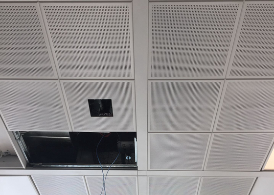 1 × 1 × پراکندگی رنگ سفید Φ2.3 کلیپ در سقف ساختمان اداری
