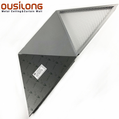گیره گیره آلومینیومی مثلثی آکوستیک / مشبک آلومینیومی در سقف مثلثی قاب پانل سقف