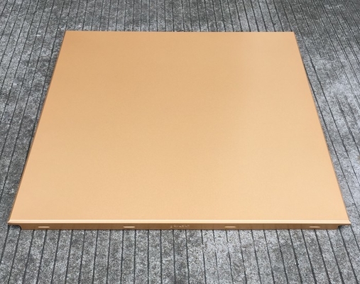 طلا رنگ آلومینیوم کلیپ در کاشی های سقفی کاذب / 600x600mm سقفی فلزی پانل