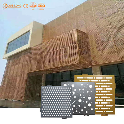 پانل دیوار پرده برش CNC پانل های روکش نمای آلومینیومی سوراخ دار برای تزئینات معماری