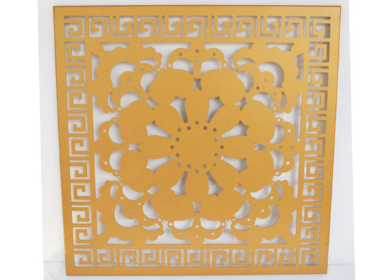 آلومینیوم هنری دیوار پنل / سفارشی گل های هنری حک شده دکوراسیون کاشی سقف